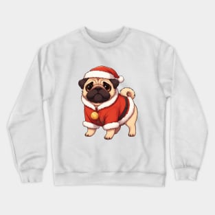 Cute Christmas Pug Santa Crewneck Sweatshirt